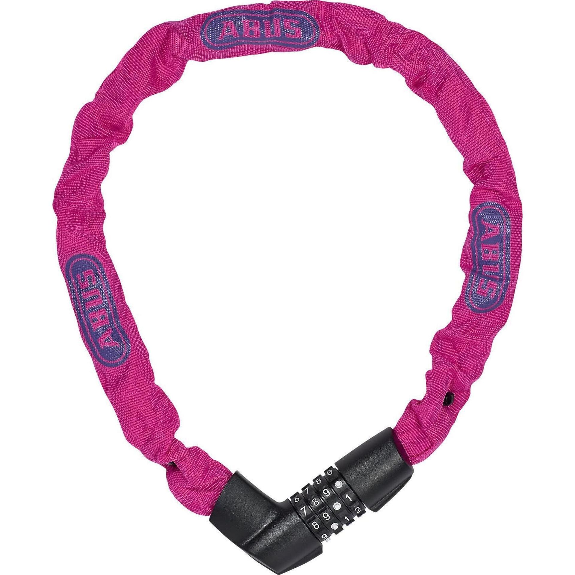 Abus Tresor 1385/75 Łańcuch rowerowy z zamkiem, neon pink 2020 Zapięcia na szyfr 71265