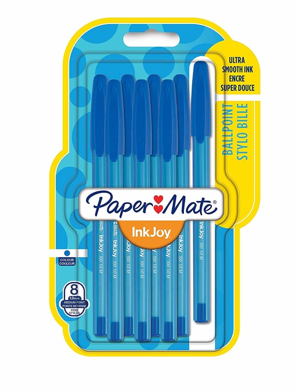 Papermate InkJoy 100 ST Niebieski Długopis Średni 8 szt.