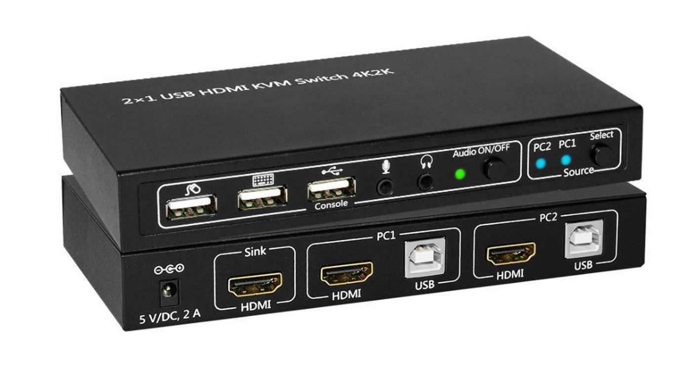 Microconnect MC-HDMI-USBKVM przełącznik KVM Czarny MC-HDMI-USBKVM