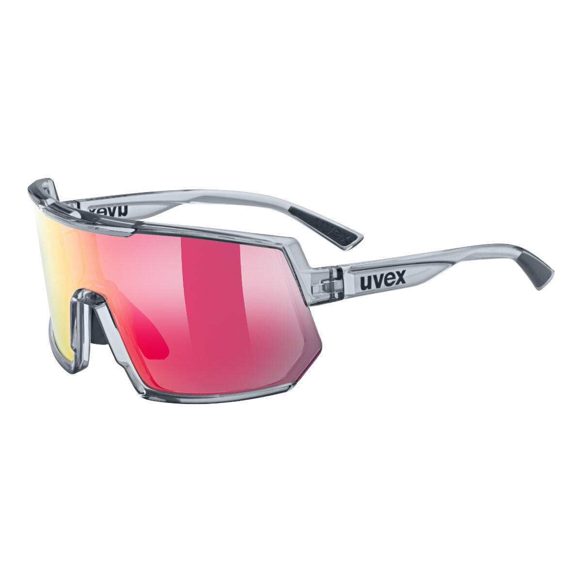 Okulary rowerowe Uvex Sportstyle 235 - smoke transparent/mirror red