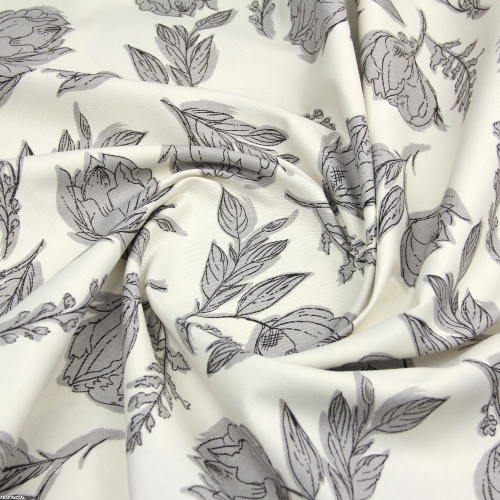 Bieżnik plamoodporny bawełniany z wzorem Kwiaty