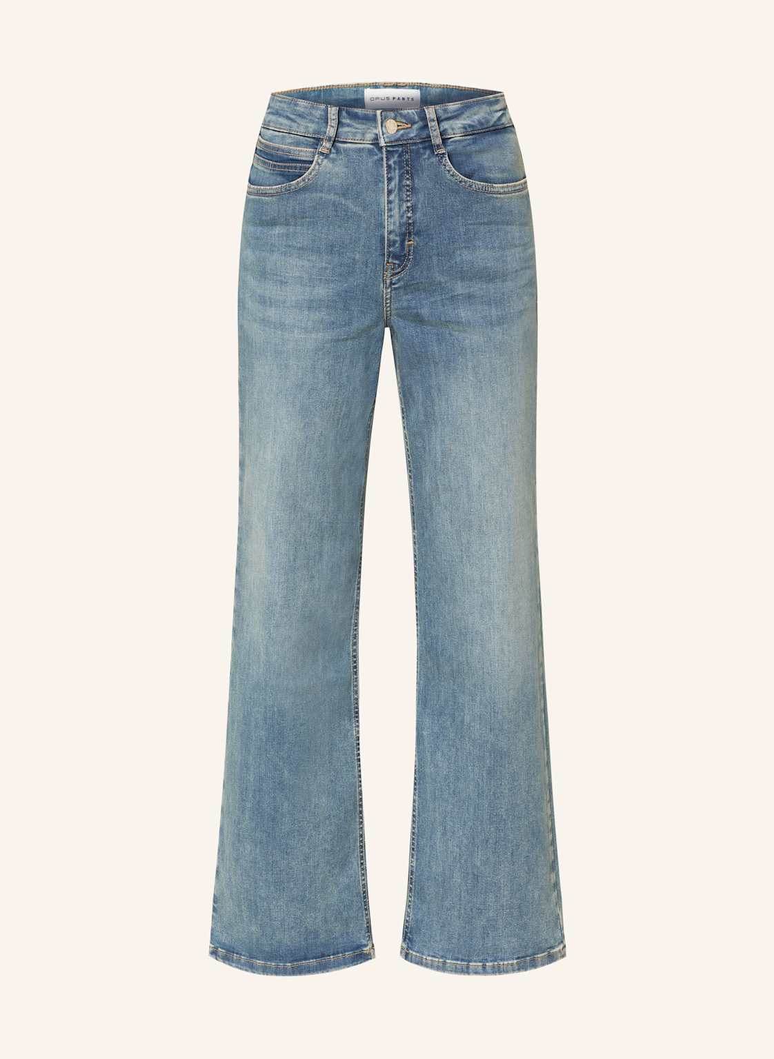 Opus Pants Jeansy Wide Leg Melly Modern blau