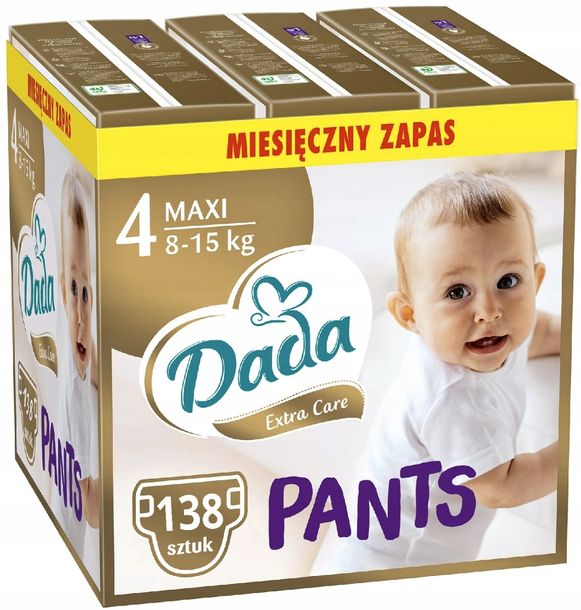 Pieluchomajtki Dada Extra Care 4 Pants 138 Szt. Nowość