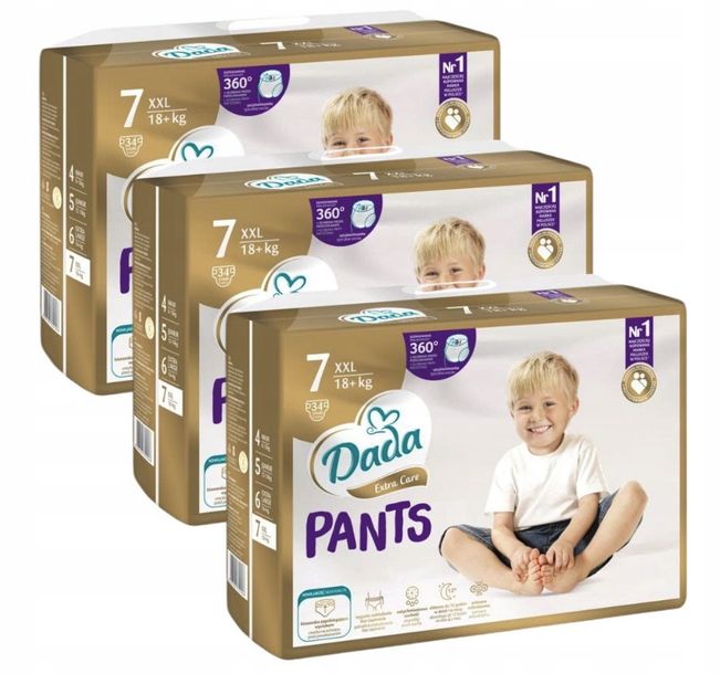 Pieluchomajtki Dada Extra Care 7 Pants Xxl 102 Szt New