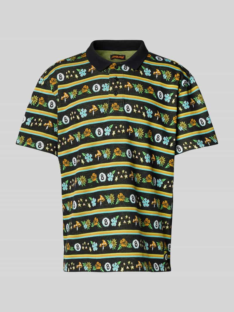 Koszulka polo z krótką listwą guzikową i detalem z logo