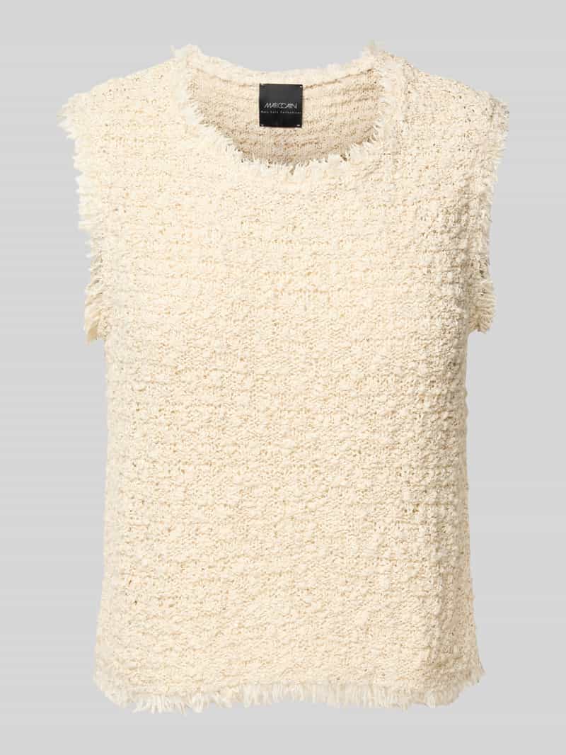 Top z imitacją dzianiny