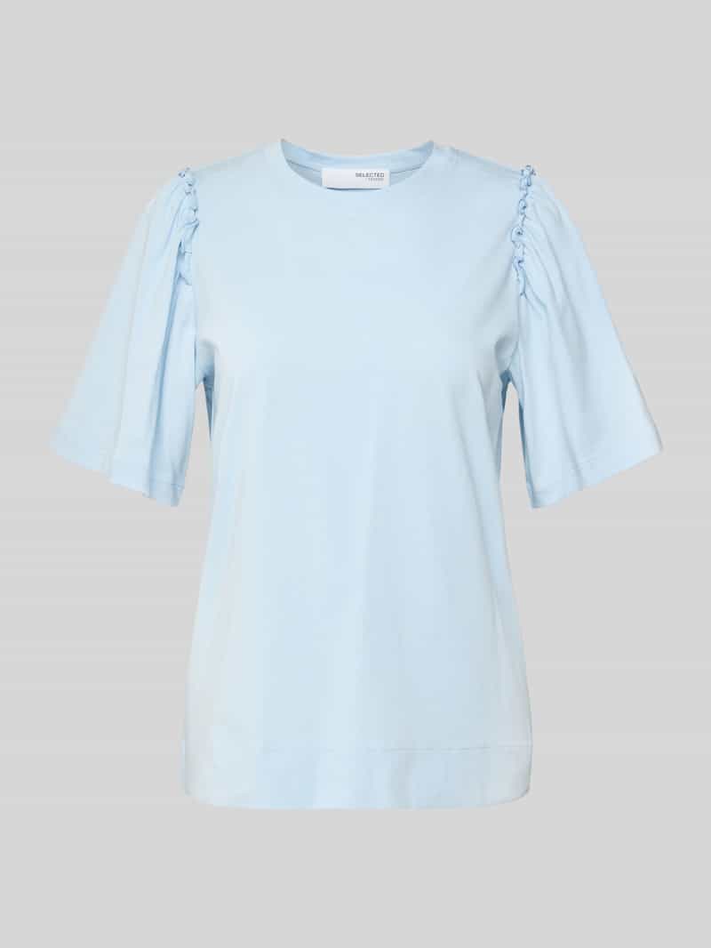 T-shirt z marszczeniami model ‘PENELOPE’