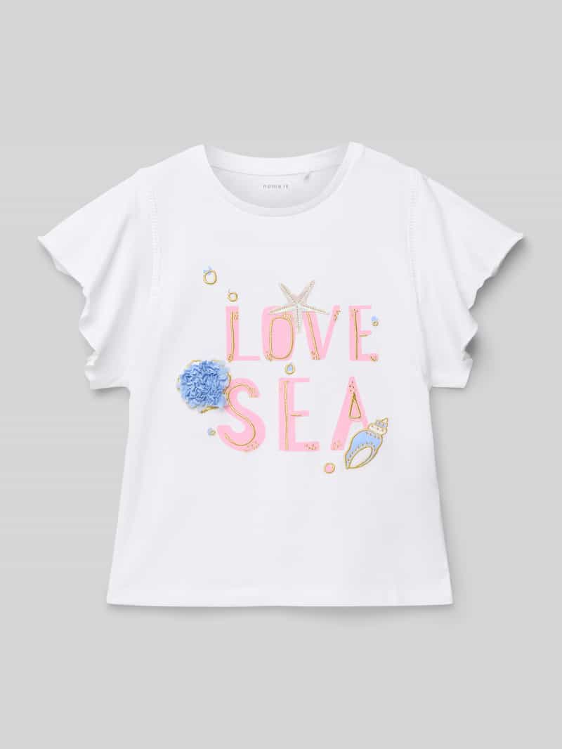 T-shirt z nadrukiem z napisem model ‘SEA’