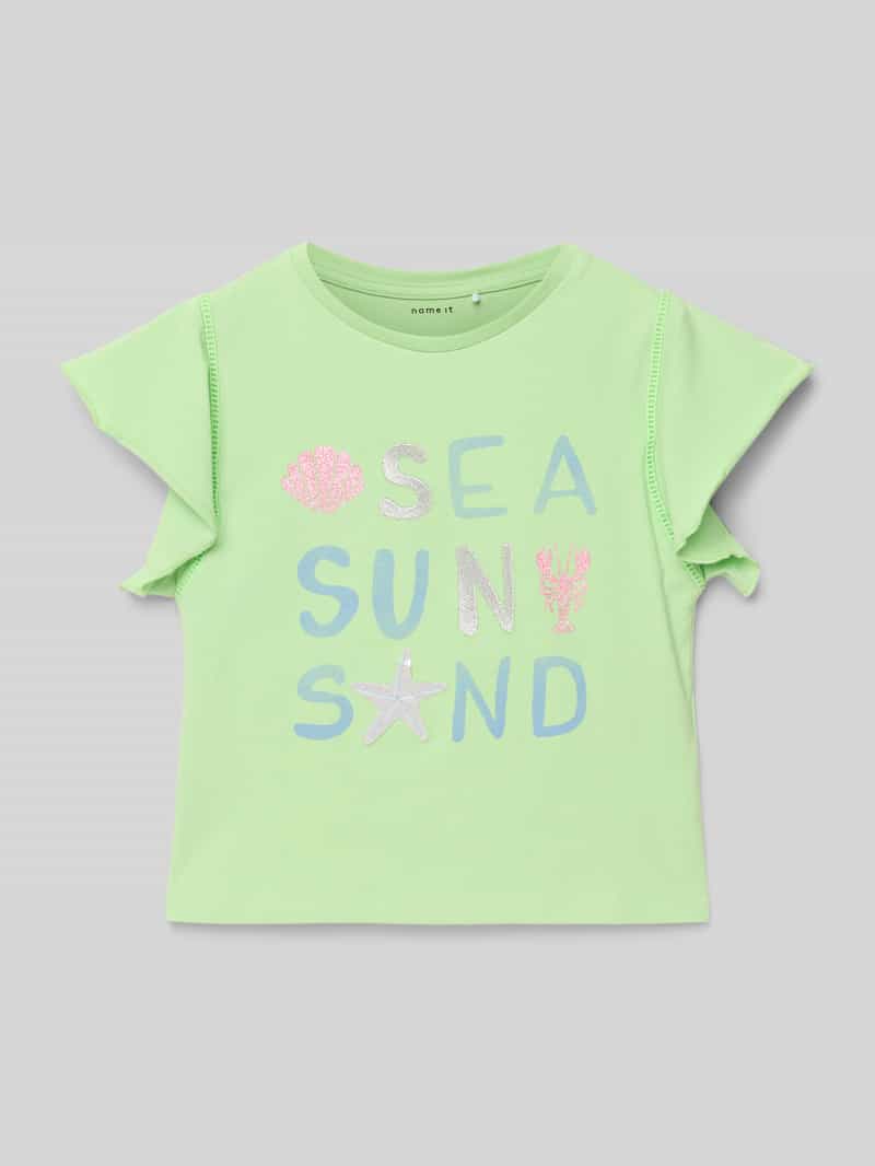 T-shirt z nadrukiem z napisem model ‘SEA’