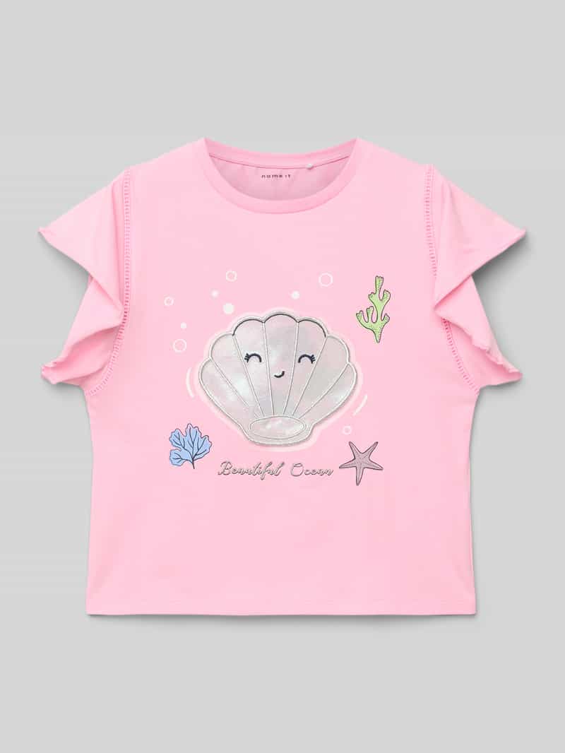 T-shirt z nadrukiem z napisem model ‘SEA’