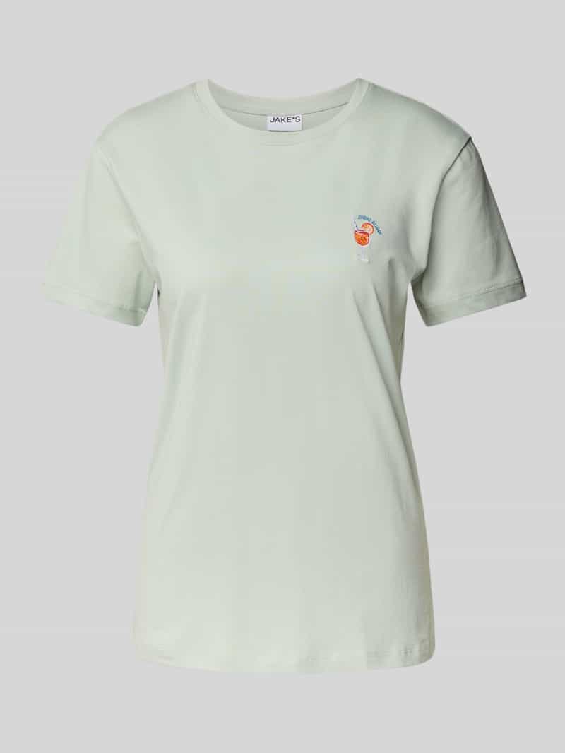 T-shirt z wyhaftowanym motywem