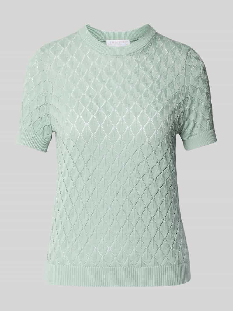 Sweter z dzianiny z krótkim rękawem