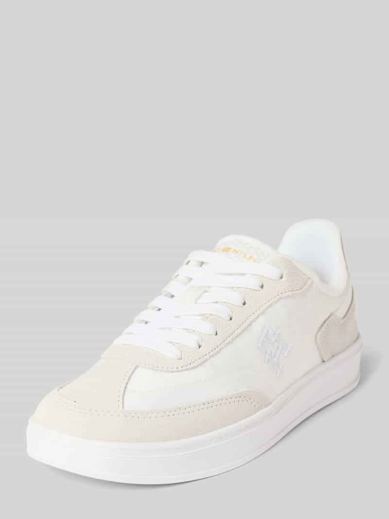 Sneakersy niskie z aplikacjami ze skóry naturalnej model ‘HERITAGE’