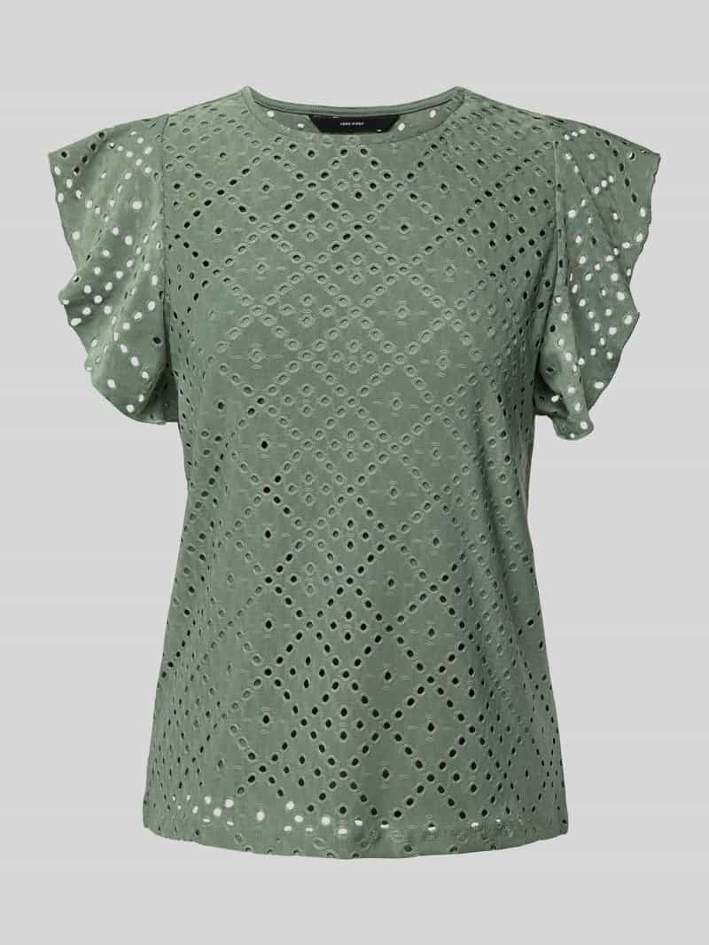 T-shirt o kroju regular fit z haftem angielskim model ‘TASSA’