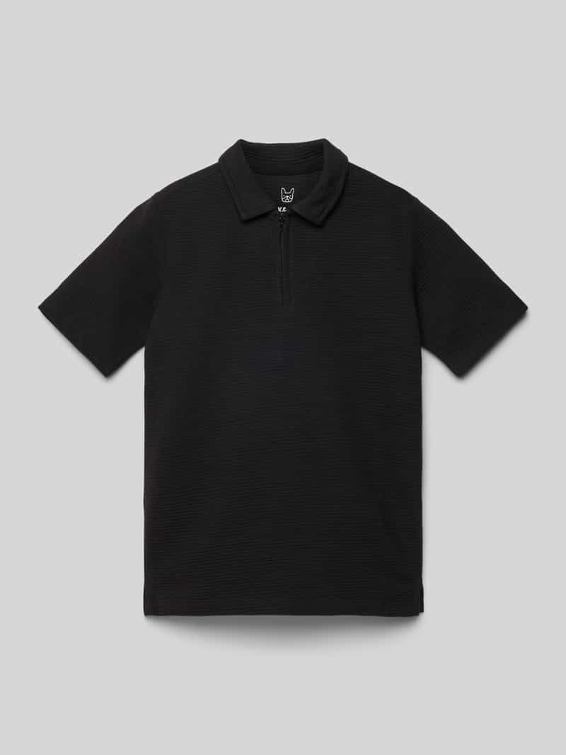 Koszulka polo kroju regular fit z fakturowanym wzorem model ‘BENJA’