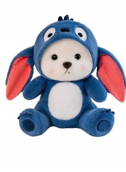 MASKOTKA PODUSZKA Miś przebrany za Sticha z kapturem Lilo&Stich 35 CM