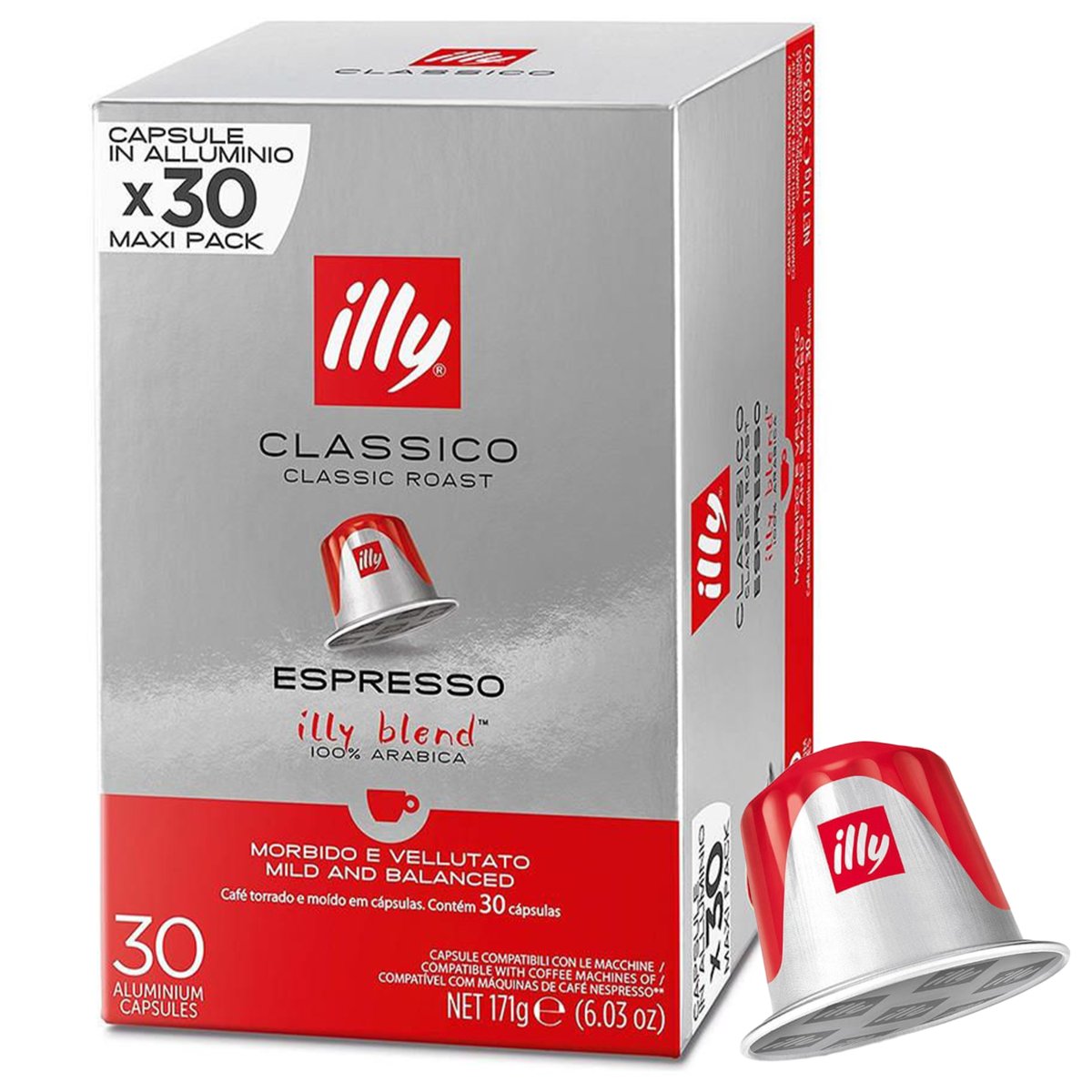 KAPSUŁKI ILLY ESPRESSO CLASSICO MAXI PACK 30 SZTUK DO NESPRESSO