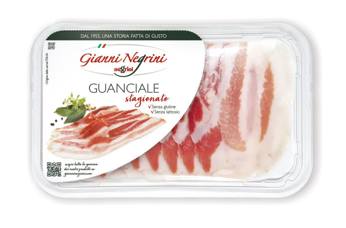 Guanciale Stagionato plastry 80g - Gianni Negrini