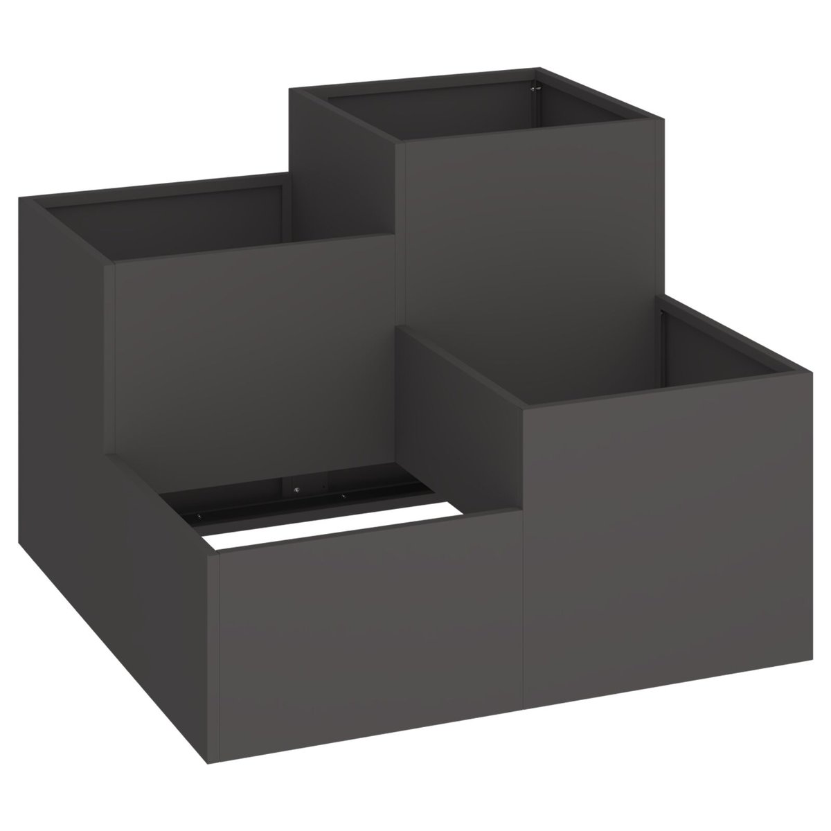vidaXL Donica Ogrodowa Czarna Metal 100 x 100 x 60 cm Donice Donica