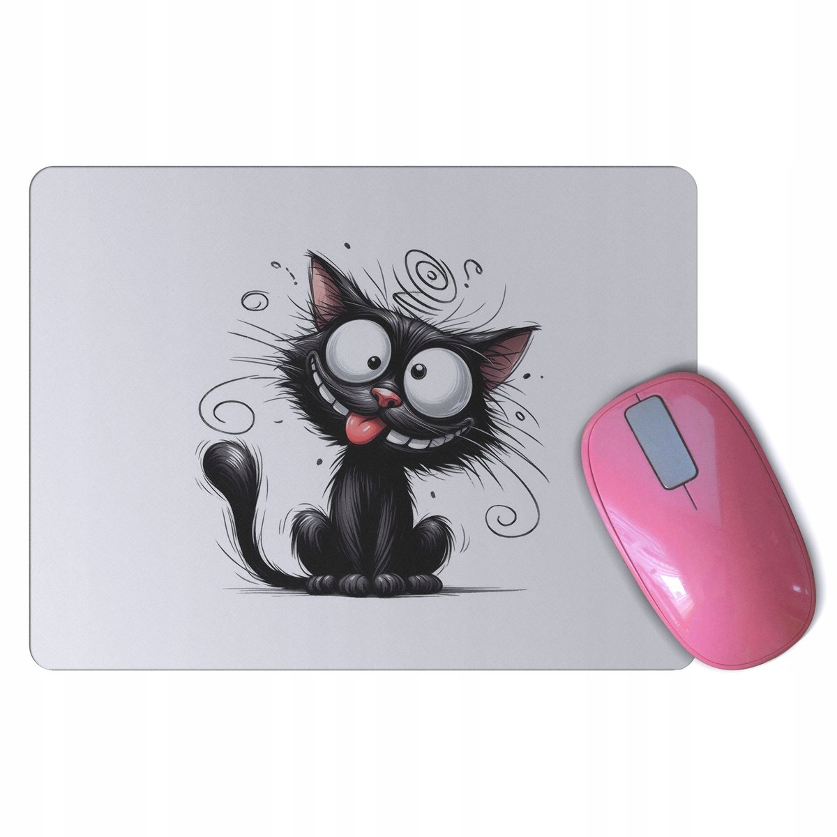 Podkładka pod mysz KOTEM śmieszny KOT KOTEK czarny prezent dla dziecka