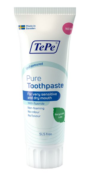 TePe Pure Pasta Do Zębów Delikatna Bezsmakowa Bez SLS 75ml Wegańska, , 812113, [kolor]