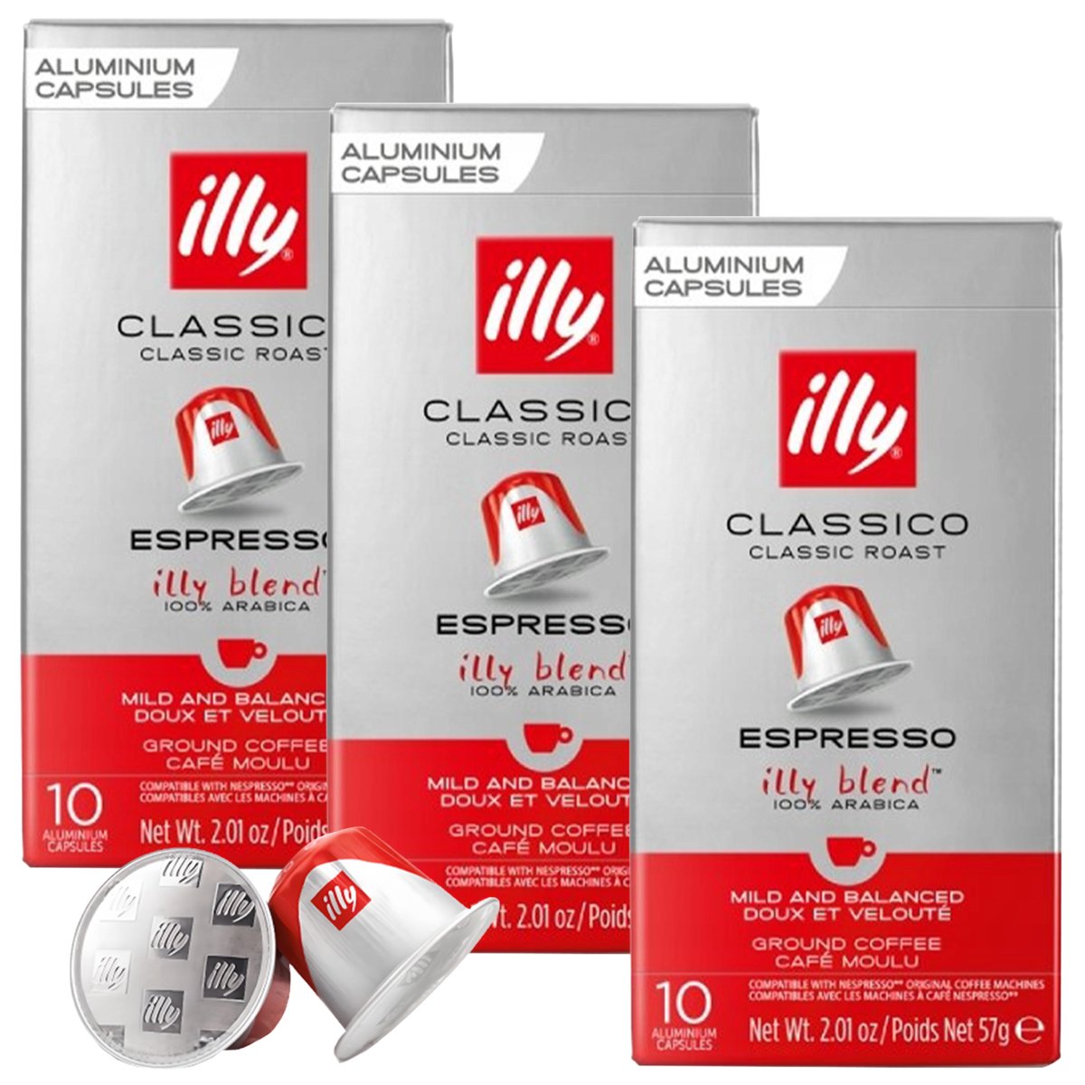 KAPSUŁKI NESPRESSO ILLY CLASSICO 100% ARABICA 3x10 SZTUK DO EKSPRESU