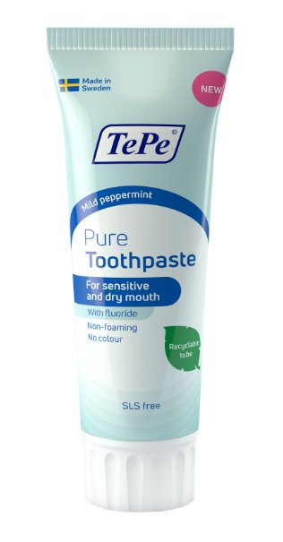 TePe Pure Pasta Do Zębów Delikatna Wegańska Bez SLS 75ml Mieta Pieprzowa, , 812114, [kolor]