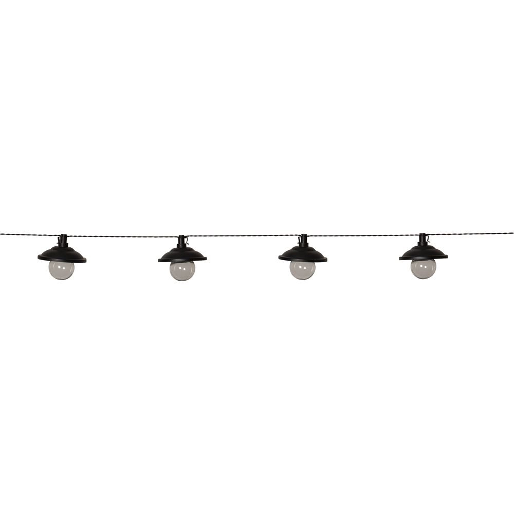 Girlanda solarna ogrodowa SHADE 10 lampek LED z daszkami IP44