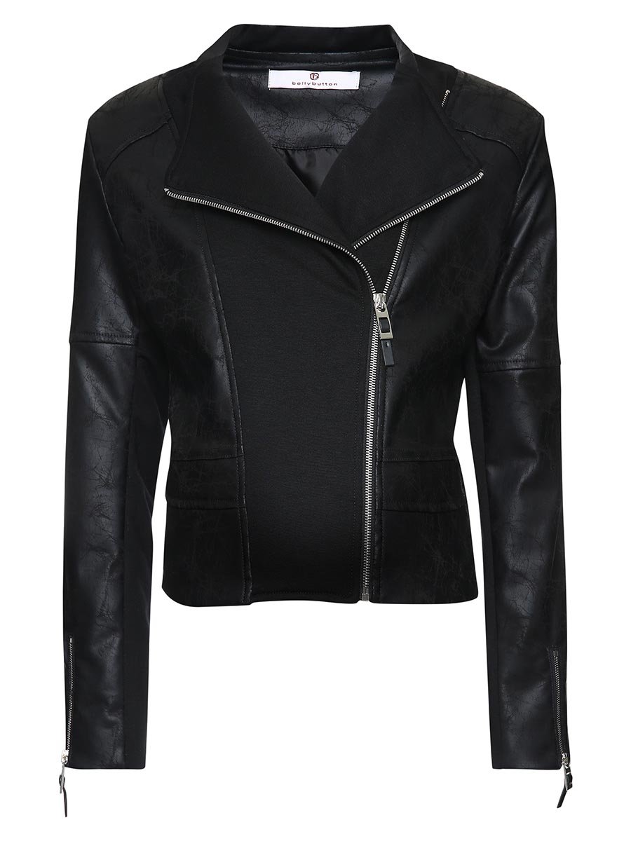 Damska kurtka skórzana ciążowa czarna Bellybutton Maternity, r.40