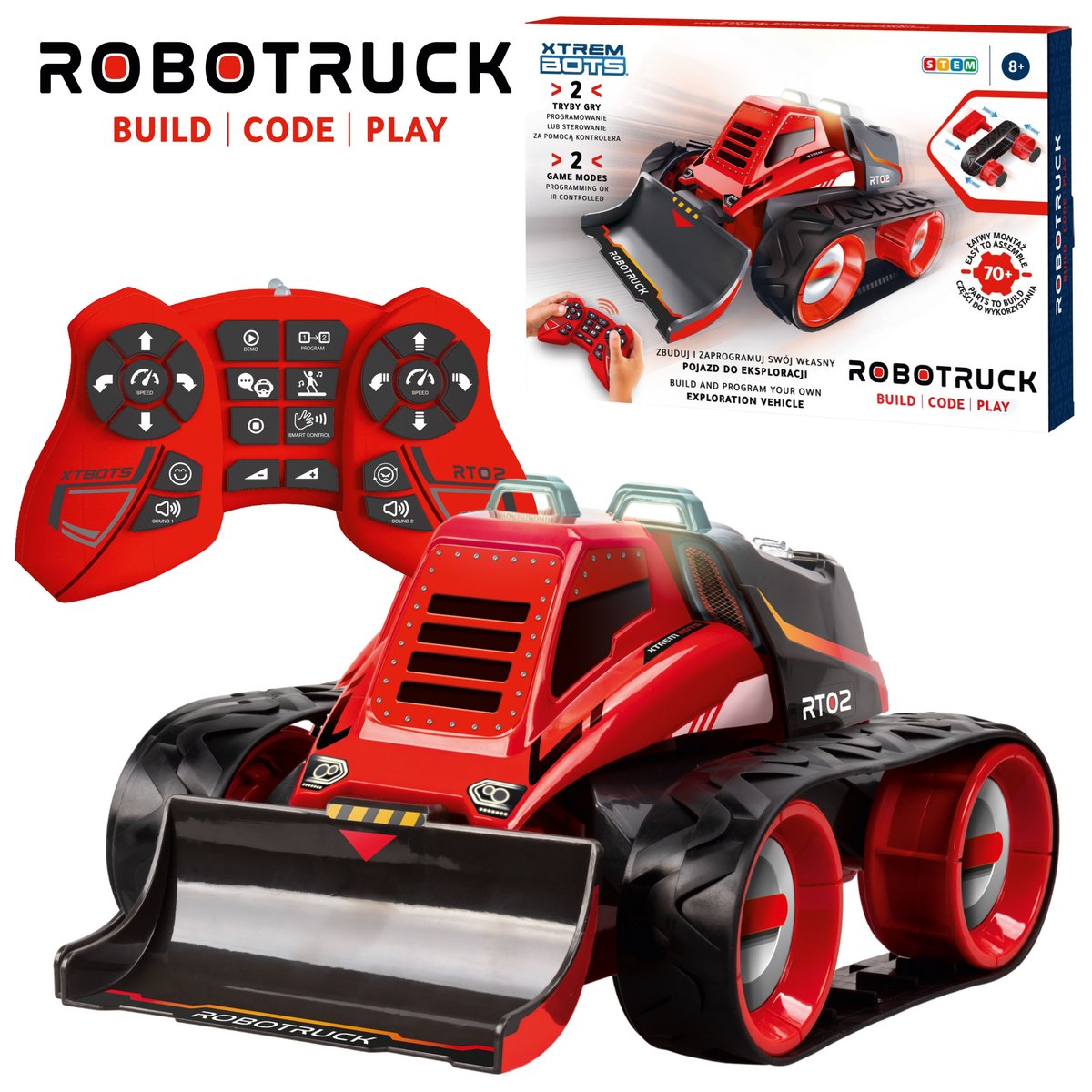 Xtrem Bots - Zdalnie sterowany pojazd Robo Truck do nauki programowania