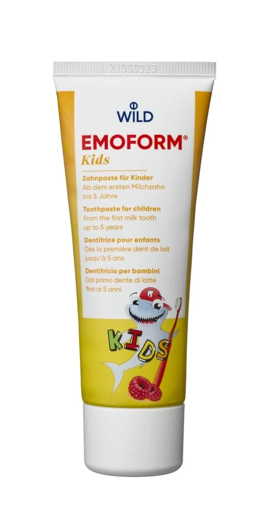 Emoform Actifluor Kids Pasta Do Zębów Dla Dzieci 75ml Malina 0-5 Bez SLS, , E101377, [kolor]