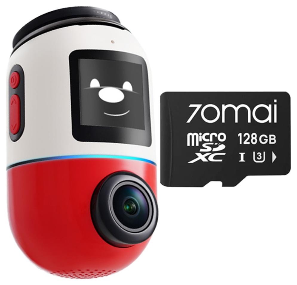 70mai Omni X800 4K Czerwona + karta 70mai SD 128GB