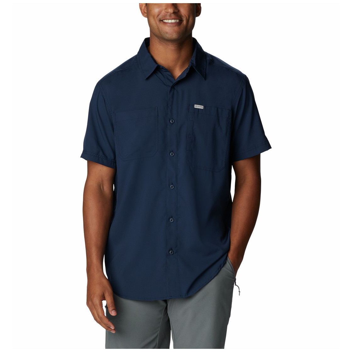 Koszula męska Columbia Silver Ridge™ Utility Lite Novelty SS Rozmiar: XXL / Kolor: ciemnoniebieski