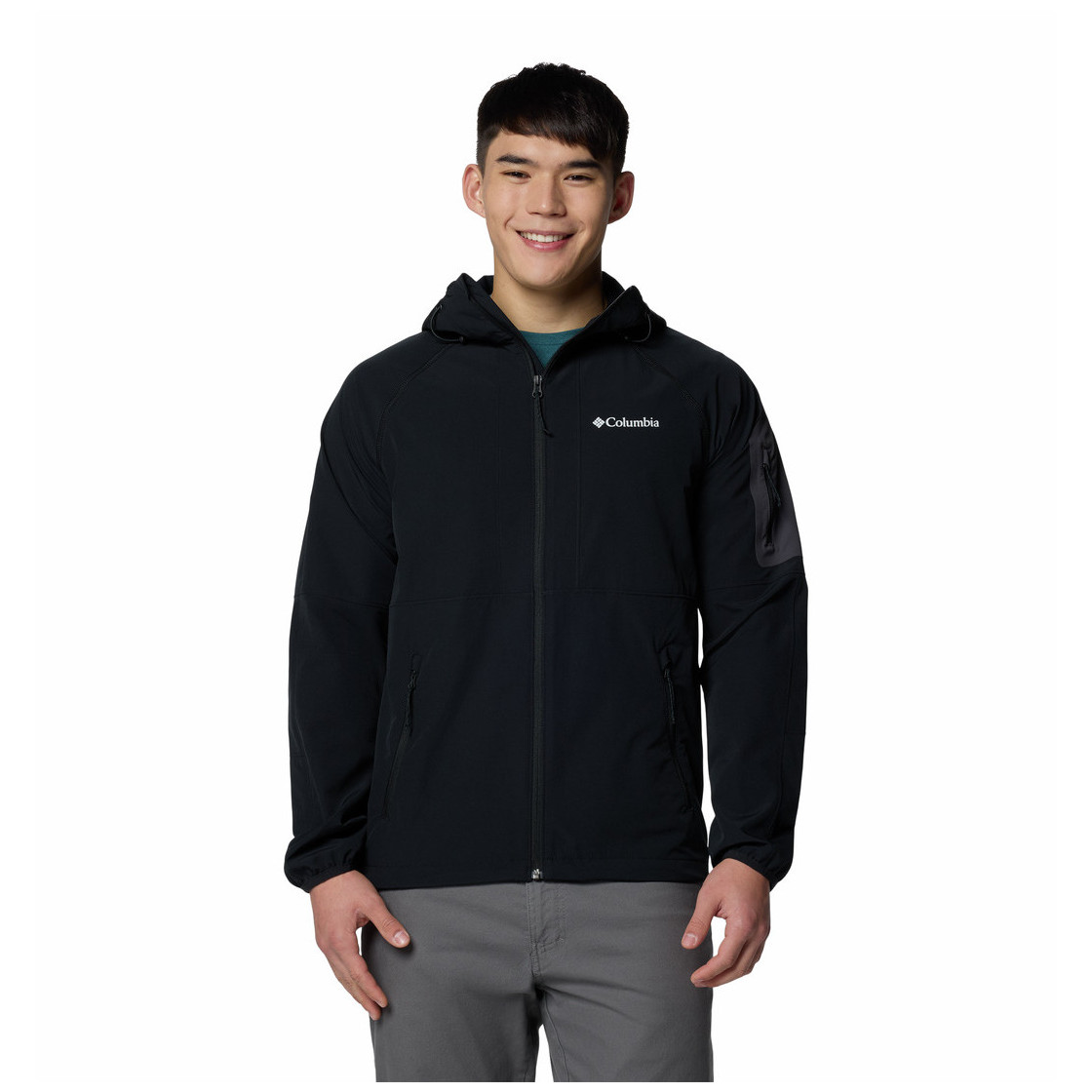 Męska kurtka softshellowa Columbia Tall Heights™ II Hooded Softshell Rozmiar: XXL / Kolor: czarny