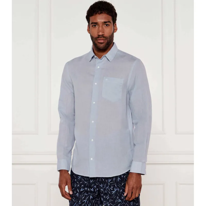 Calvin Klein Lniana koszula | Regular Fit