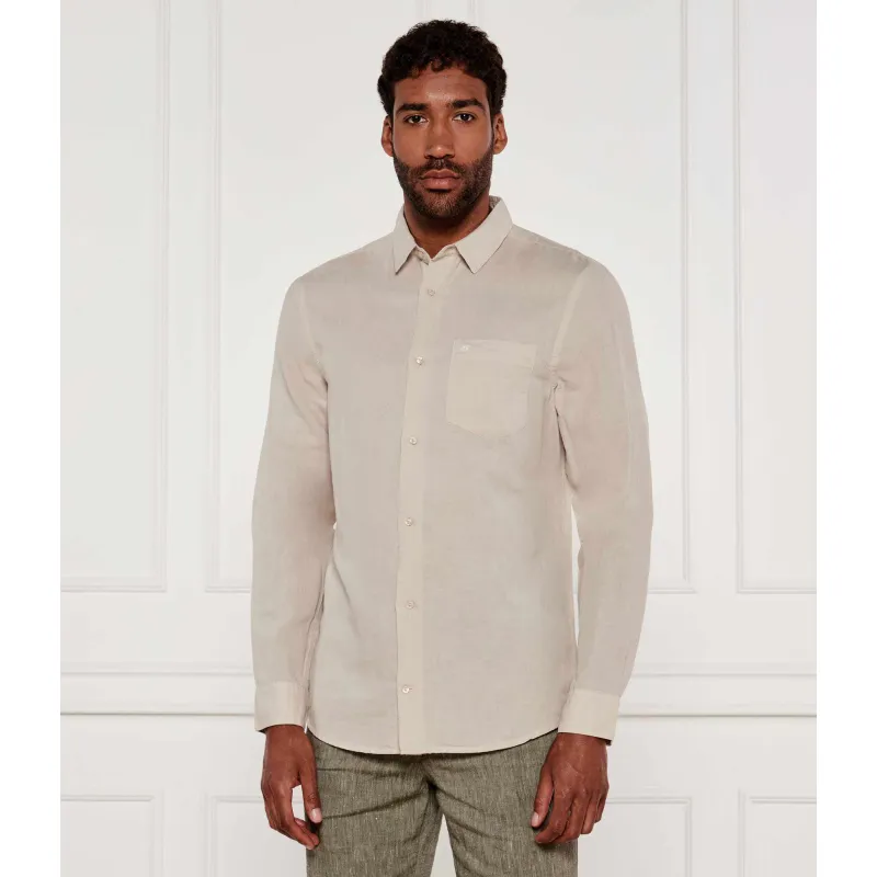 Calvin Klein Lniana koszula Regular Fit