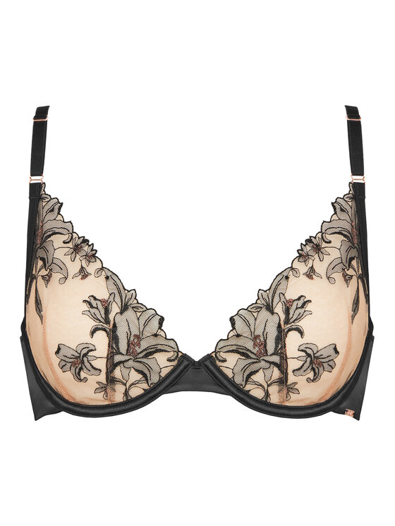 Hunkemöller Biustonosz z fiszbiną Anouk 300950 Czarny