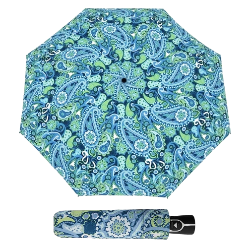 Parasol damski Doppler Fiber Paisley Blue półautomatyczna składana wzór