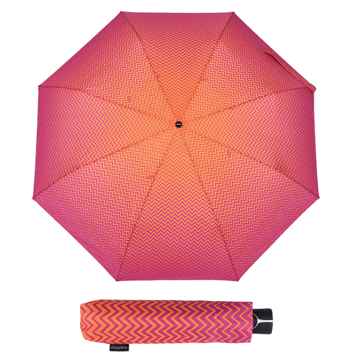 Parasol damski Doppler Fiber Strong Berry półautomatyczny składany wzór fale