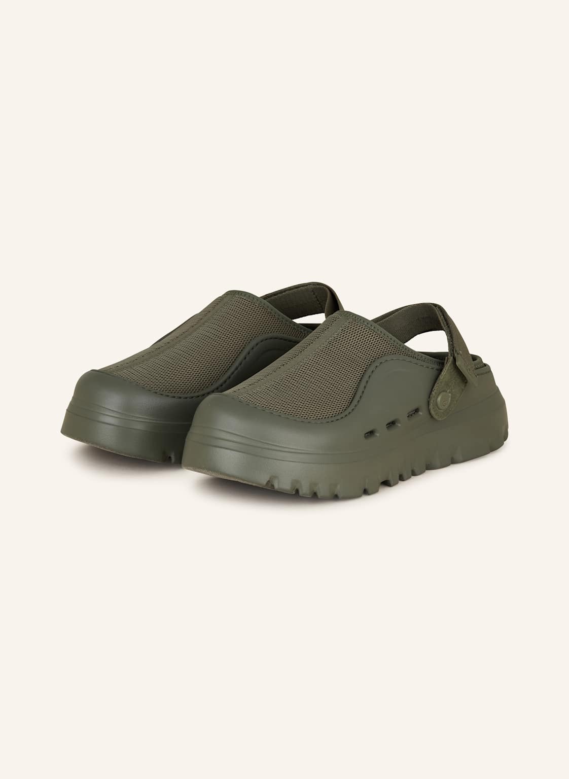 Ugg Klapki Mules Na Platformie Peakmod gruen
