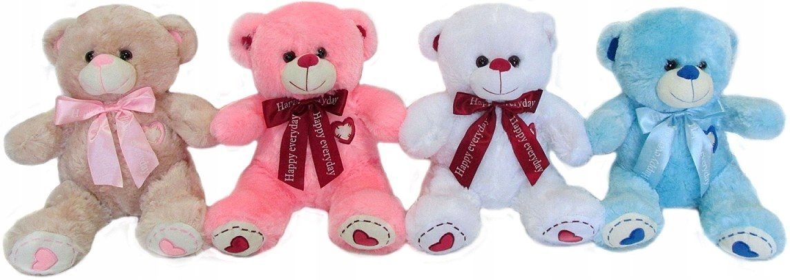 Maskotka Miś Happy Everyday 4 kolory - 50cm