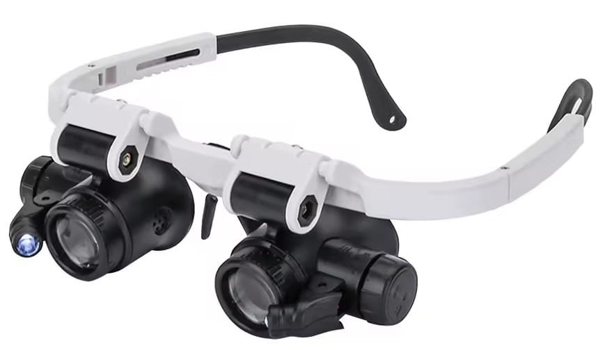 Lupa -okulary zegarmistrzowskie x20 zpodświetleniem