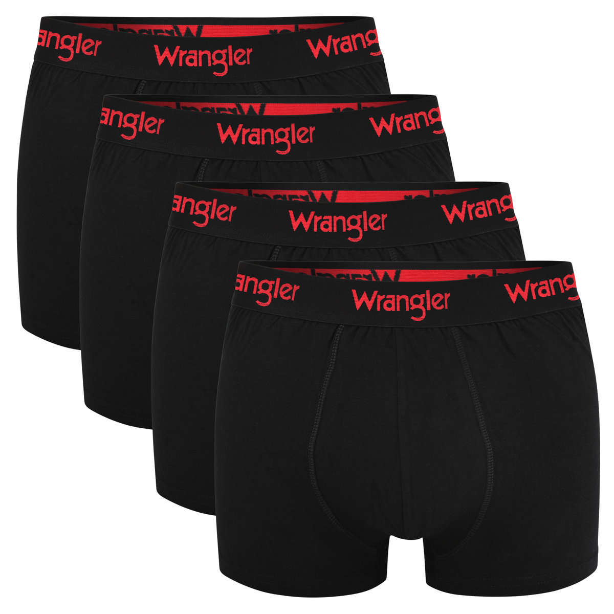 WRANGLER Zestaw Bokserki Męskie 22055 Czarny Bawełna 4 pak Roz. M