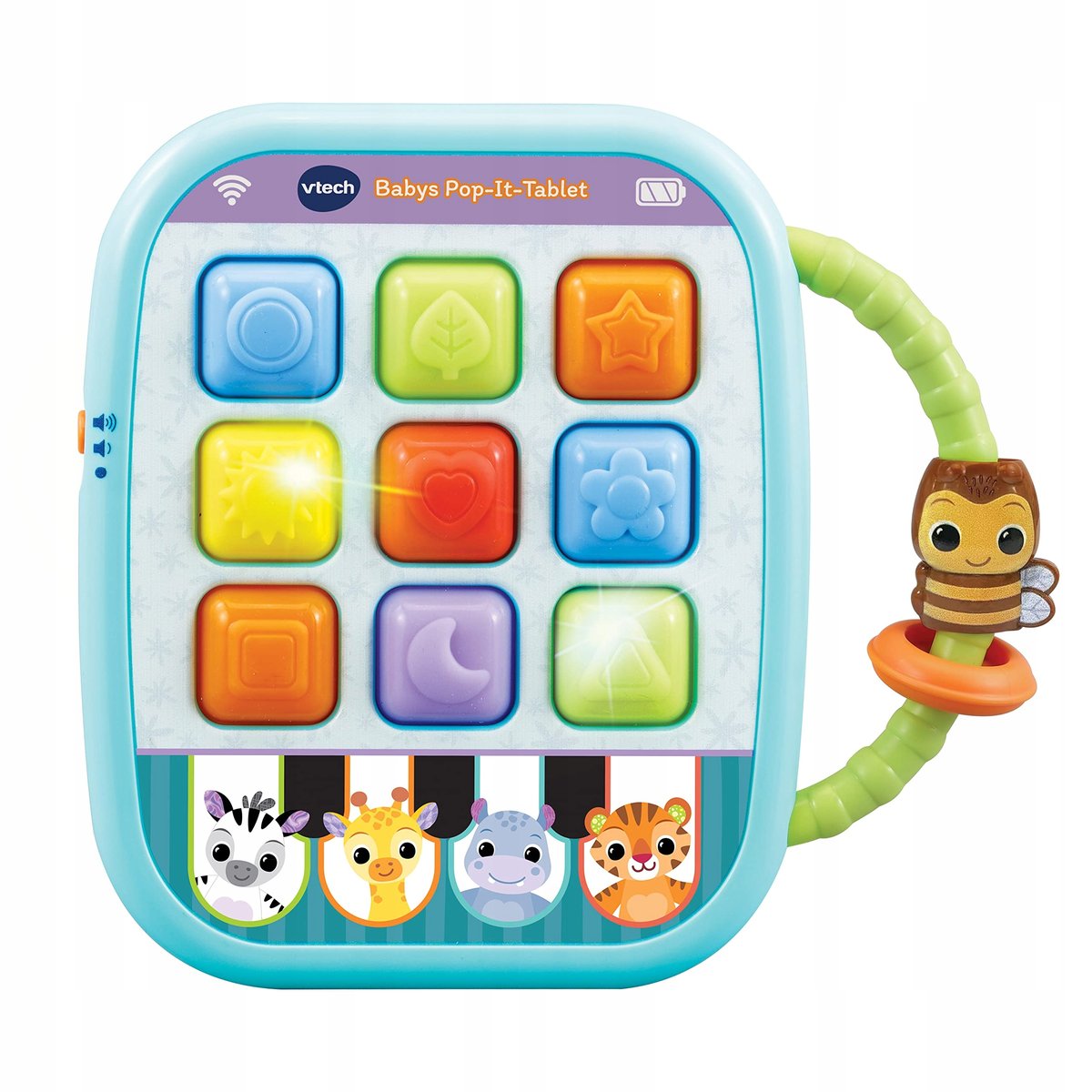 VTECH KOLOROWY TABLET 619004 ZWIERZĘTA PSZCZÓŁKA ZEBRA ŻYRAFA TYGRYS HIPCIO