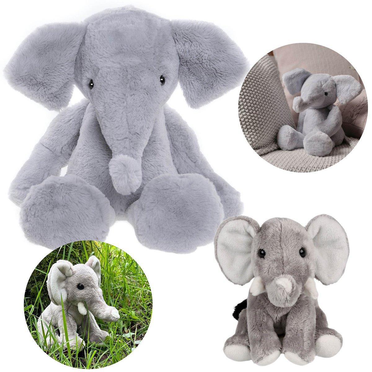 Charlie Bears, zestaw dwóch maskotek z serii Bear&Me i Cuddle Cubs, SŁOŃ - idealny dla niemowląt i dzieci