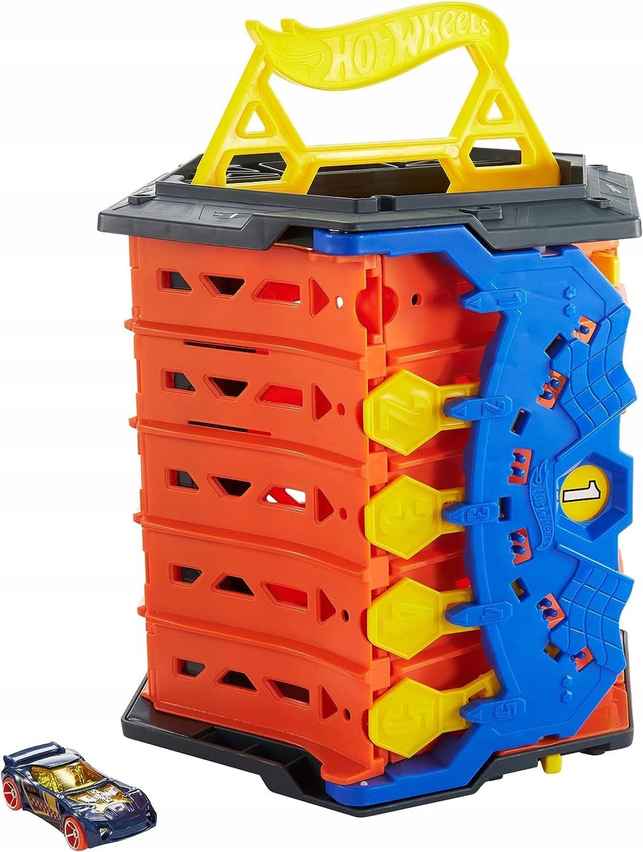 HOT WHEELS HGK41 Rozkładany 5-pasmowy zestaw torów wyścigowych autko MATTEL
