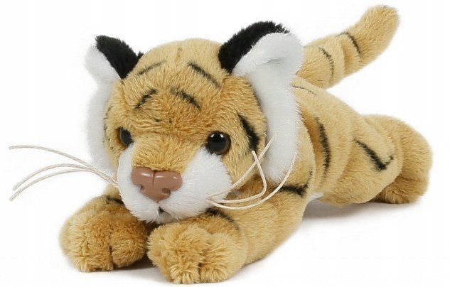 Maskotka Tygrys Brązowy Leżący Petties Baby - 14cm