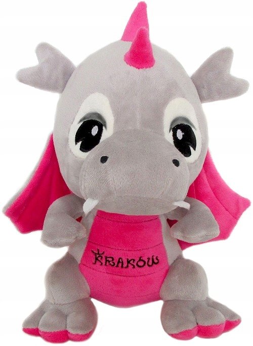 Maskotka Smok dinozaur Kraków szary - 19cm