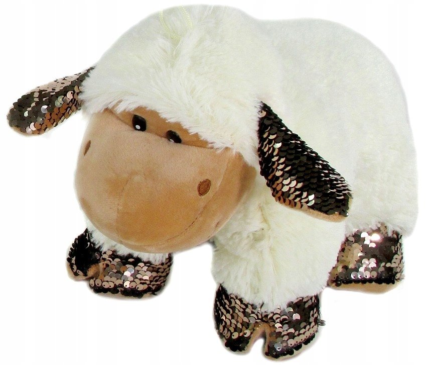 Maskotka Poduszka Składana Owieczka cekiny - 26cm