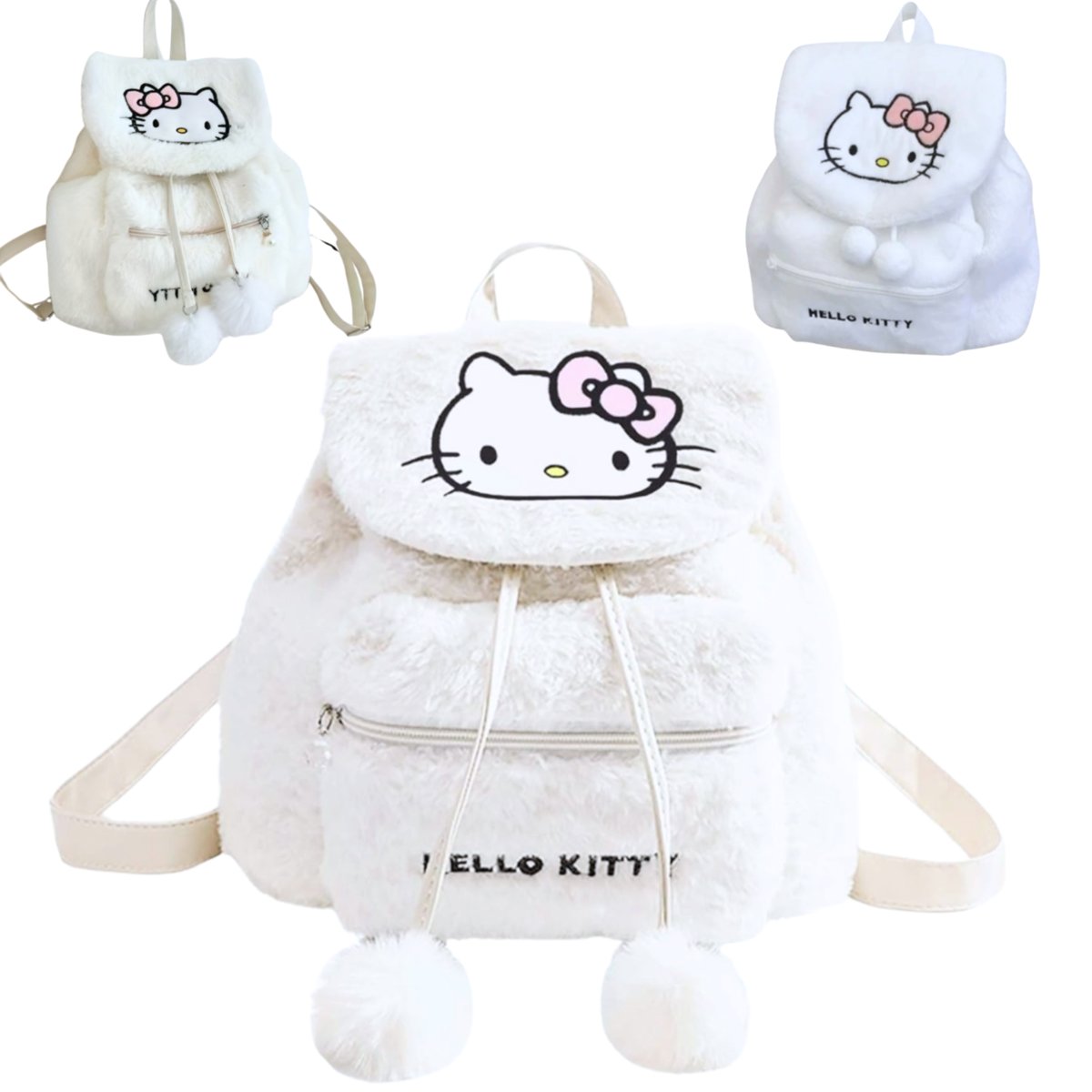 Plecak Pluszowy Kuromi Hello Kitty PLUSZ PLECACZEK TORBA DZIECI MŁODZIEŻ